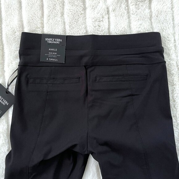 NWT Simply Vera Wang UltraStretch Ankle Pants (Black) XS - Picture 7 of 10